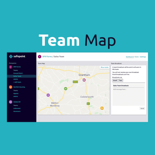 New Feature: Team Map | Safepoint Lone Worker Apps and Lone Worker Devices